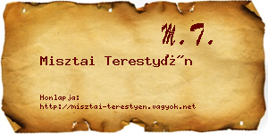 Misztai Terestyén névjegykártya